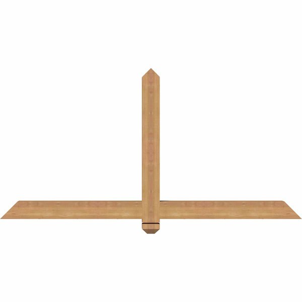 Ekena Millwork Eugene Smooth Timber Gable Bracket, Western Red Cedar, 60"W x 30"H x 3 1/2"D x 3 1/2"F, 12/12 Pitch GBW060X30X0404EUG00SWR - main